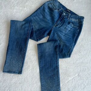 NWOT Vocal Blue Skinny Jeans with Silver Accents